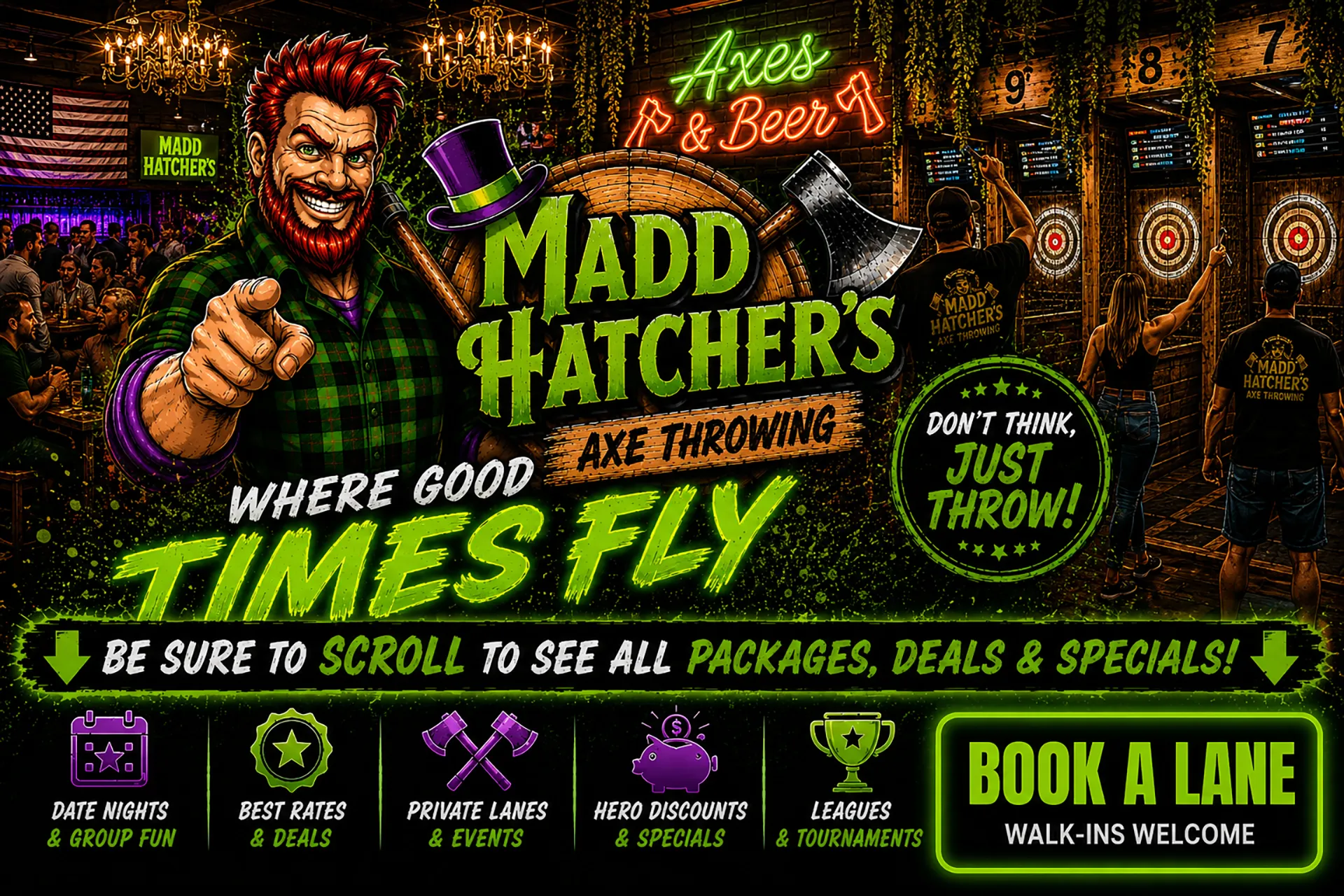 book your visit to Madd Hatcher's in Stuart, FL